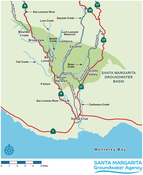 A map of the Santa Margarita Groundwater Basin